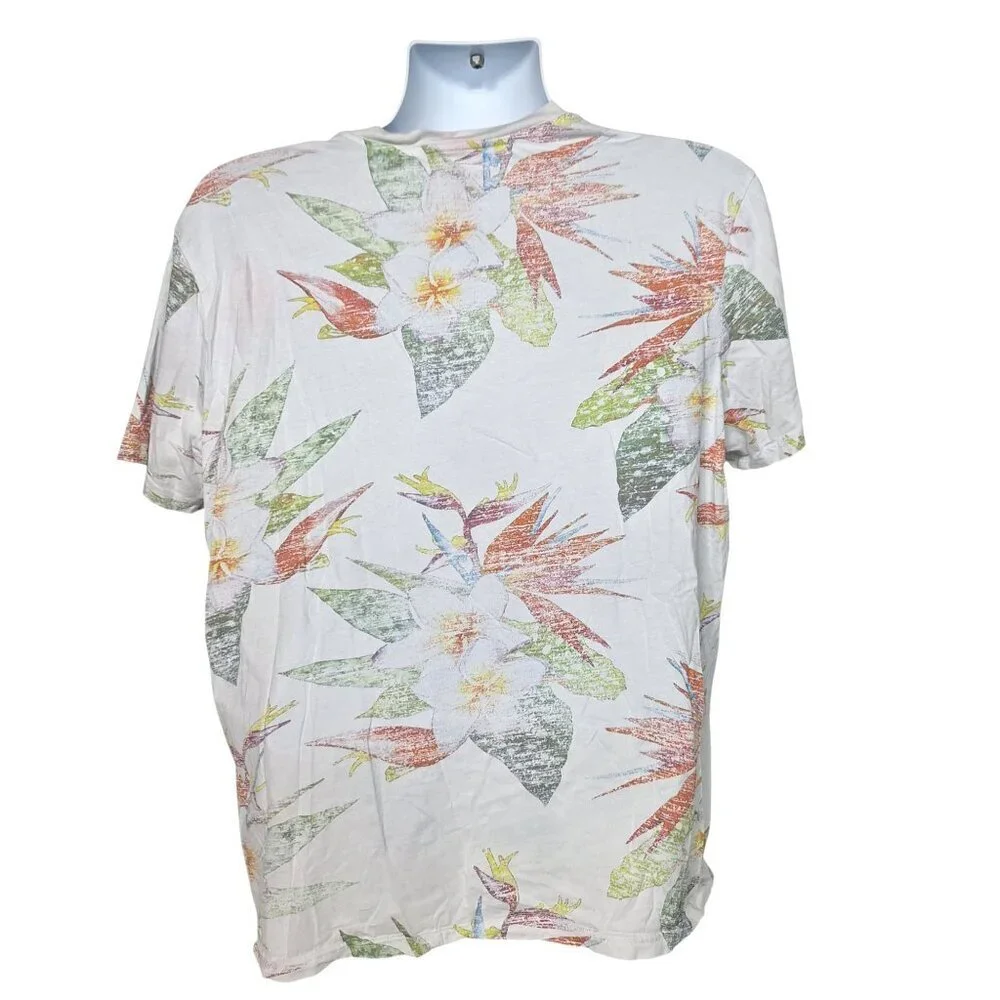 Guess Los Angeles Men's Tropical Floral Bird Print T-Shirt XL - Picture 3 of 7